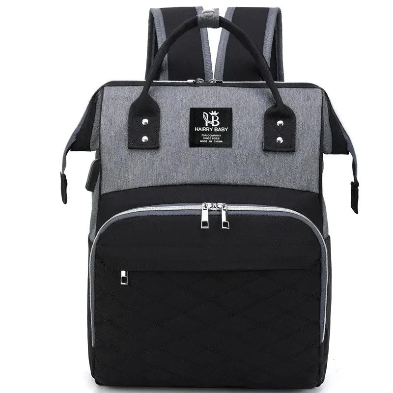 Sacs à couches pour maman, sac suspendu pour poussette de bébé, sacs à dos à couches de grande capacité avec tapis à langer, sacs d'allaitement pratiques pour bébé