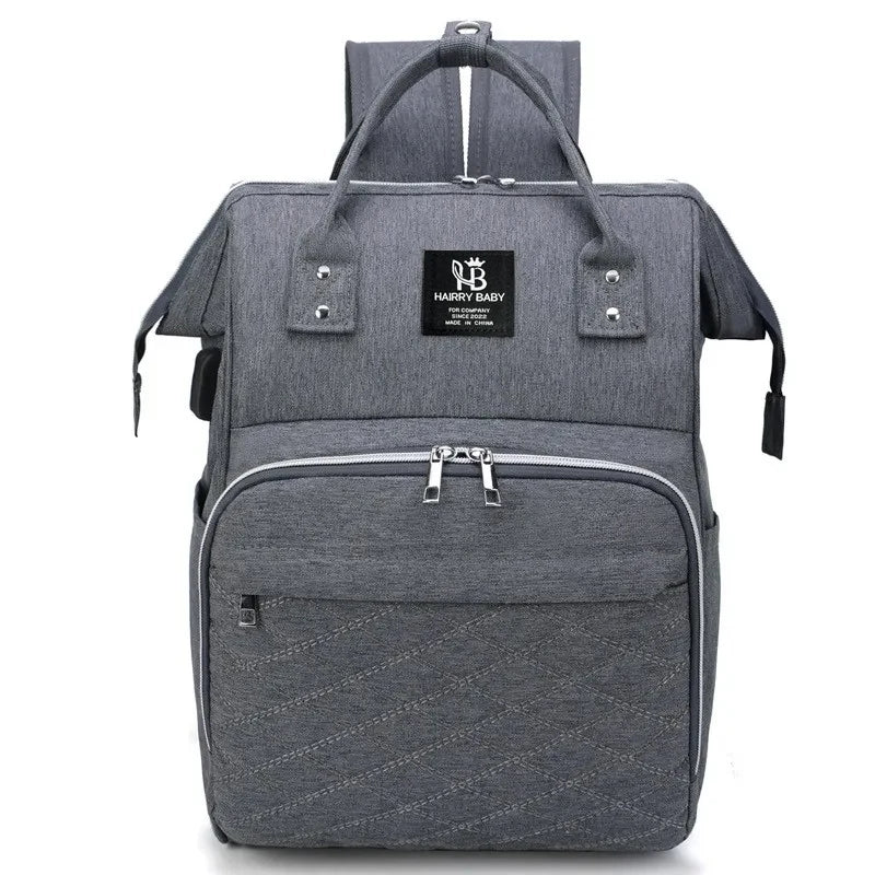 Sacs à couches pour maman, sac suspendu pour poussette de bébé, sacs à dos à couches de grande capacité avec tapis à langer, sacs d'allaitement pratiques pour bébé