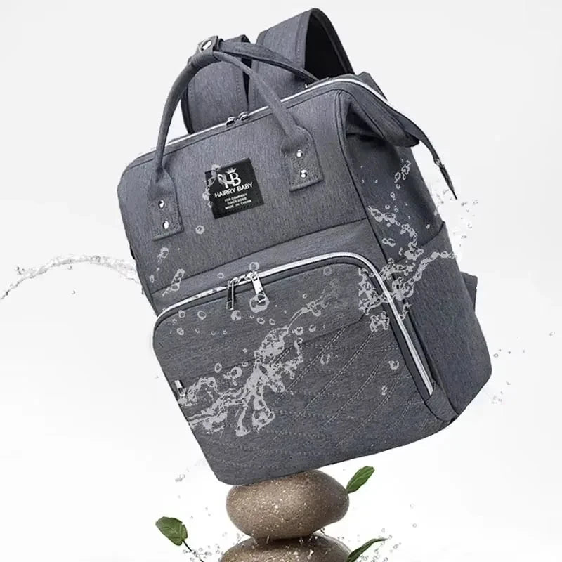 Sacs à couches pour maman, sac suspendu pour poussette de bébé, sacs à dos à couches de grande capacité avec tapis à langer, sacs d'allaitement pratiques pour bébé